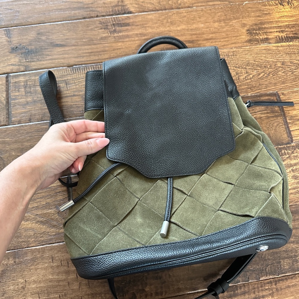 rag & bone leather and suede backpack